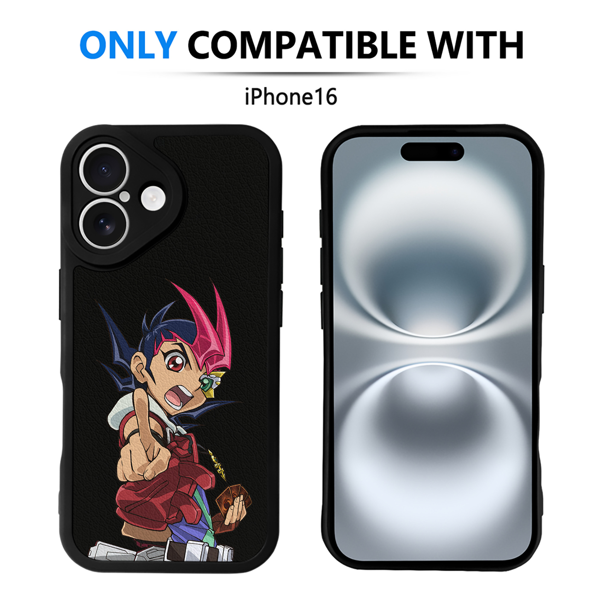 遊☆戯☆王 Yu-Gi-Oh! 【iPhone 16シリーズ対応】シリコンスマホケース（レザー調） 材質：シリコン